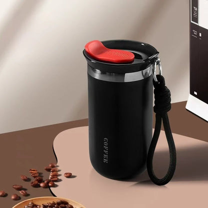 Vacuum Coffee Tumbler 350Ml, Stainless Steel Thermal Mug, Leakproof with Handle for Travel Water Term Thermo Bottle Thermos Cup