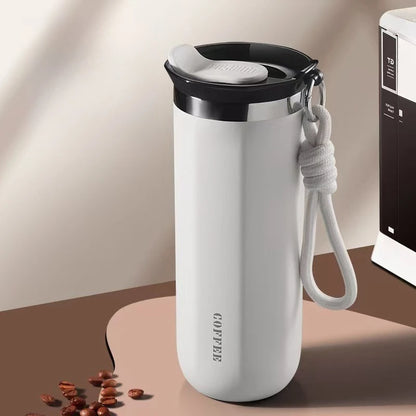 Vacuum Coffee Tumbler 350Ml, Stainless Steel Thermal Mug, Leakproof with Handle for Travel Water Term Thermo Bottle Thermos Cup