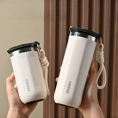 Vacuum Coffee Tumbler 350Ml, Stainless Steel Thermal Mug, Leakproof with Handle for Travel Water Term Thermo Bottle Thermos Cup