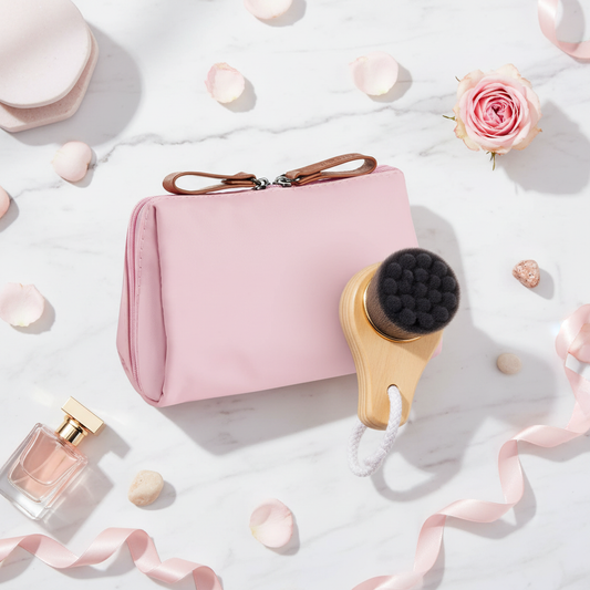 The Beauty Essentials Bundle — Makeup Pouch & Facial Brush